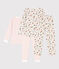 Girls' Flower and Stripe Cotton Pyjamas - 2-Pack variante 1