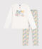 Children's cotton pyjamas. MARSHMALLOW white/MULTICO white