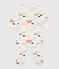Patterned Fleece Sleepsuit MARSHMALLOW white/MULTICO white