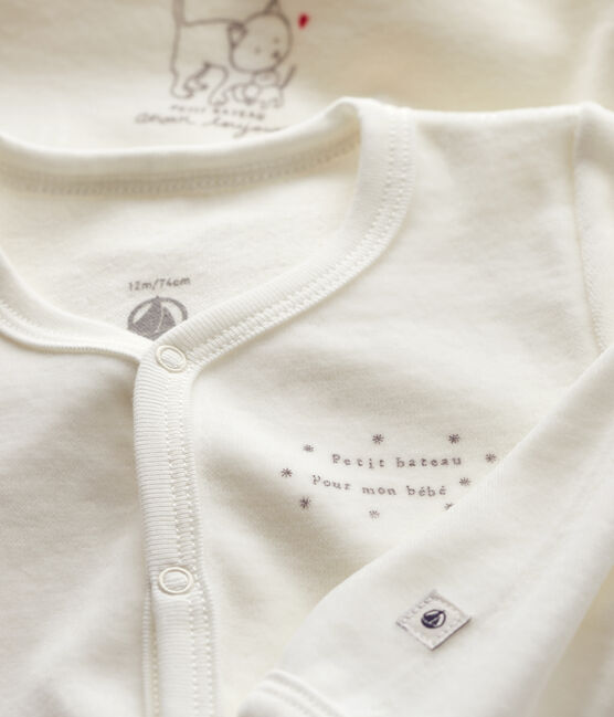 Babies' White Velour Sleepsuit - 2-Pack variante 1