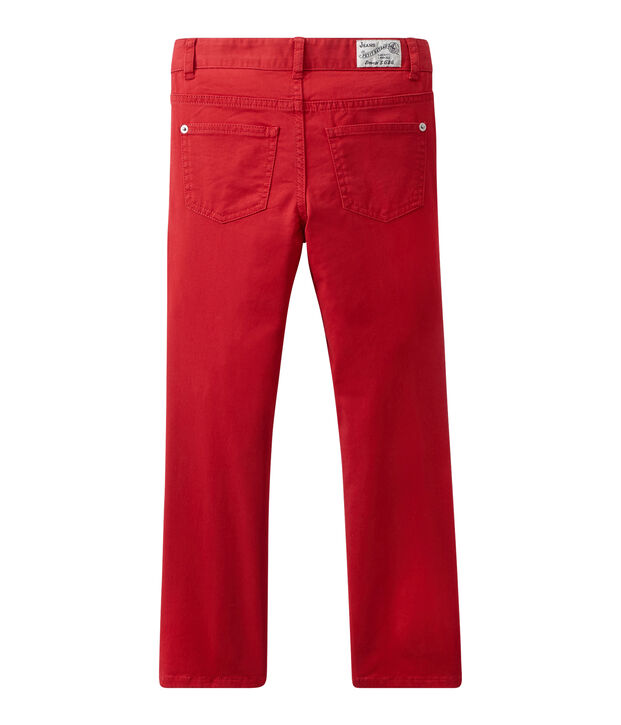Boy coloured denim trousers red