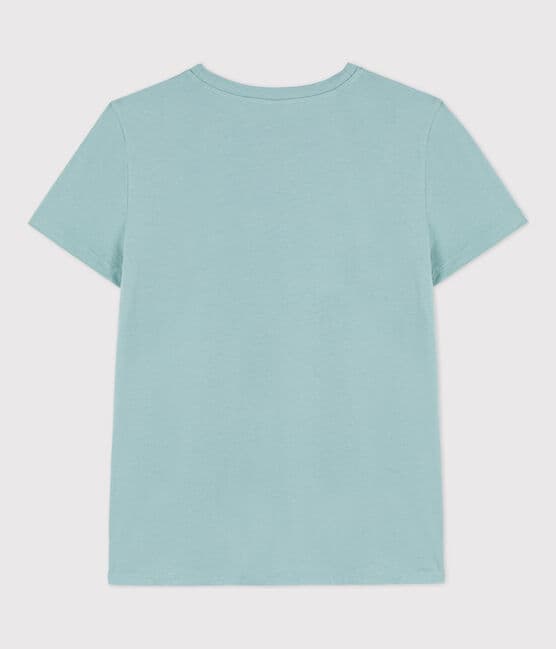 Women's Straight Round-Neck Cotton T-Shirt BOB green