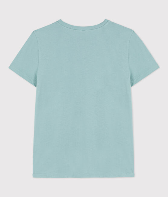 Women's Straight Round-Neck Cotton T-Shirt BOB green