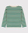 Boys' Long-Sleeved Cotton T-Shirt EVERGREEN /AVALANCHE