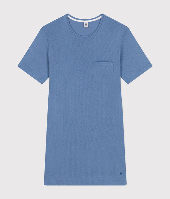 Women's openwork cotton nightdress BEACH blue