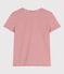 Women's Straight Round-Neck Cotton T-Shirt PAPI pink/AVALANCHE beige