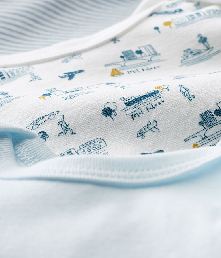 Baby Boys' Short-Sleeved Bodysuit - Set of 3 multicolor