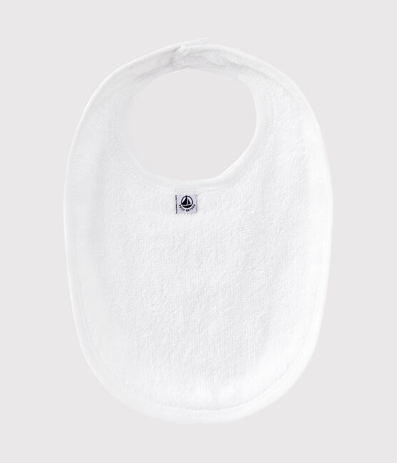 Baby girls' lined bib VIENNE pink/ECUME white