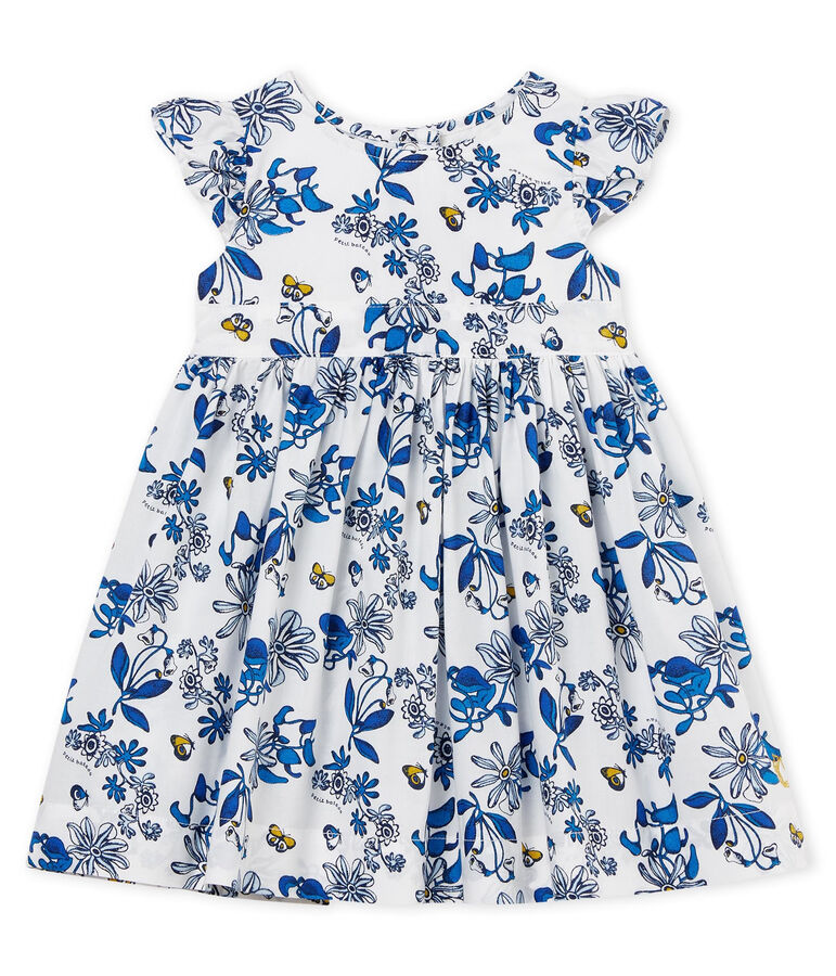 Baby girls' printed dress white/multicolor