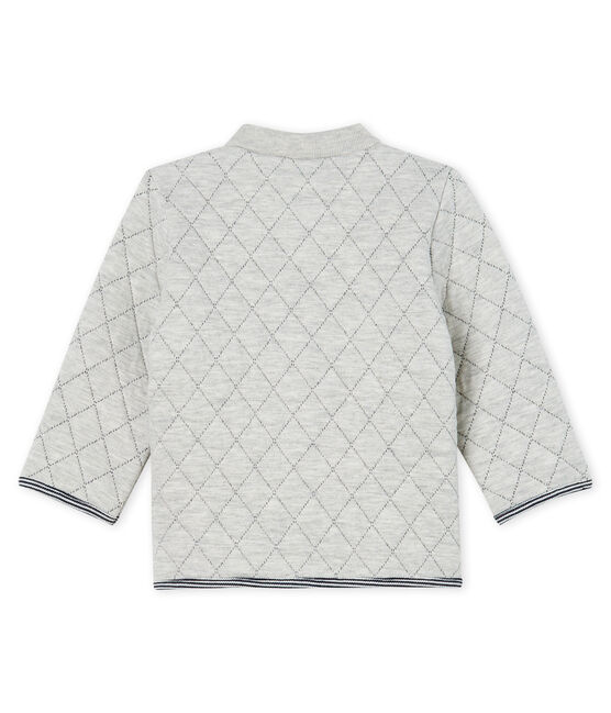 Baby Boys' Quilted Tube Knit Cardigan BELUGA CHINE CN grey