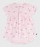 Babies' flower-printed cotton dress with matching bloomers BARELY pink/MULTICO