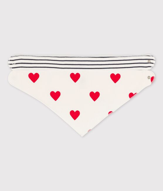 Babies' Heart Patterned Cotton Bandana Bibs - 2-Pack variante 1