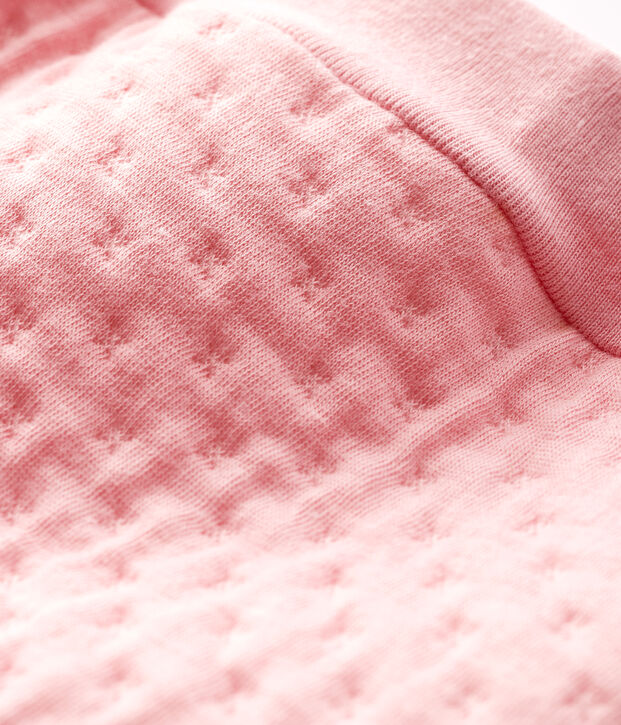 Babies' Quilted Tube Knit Leggings pink