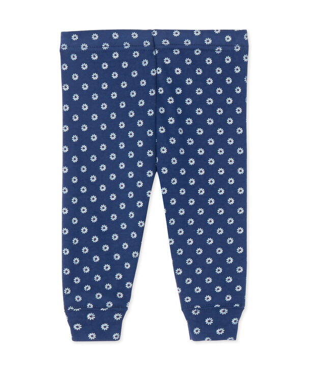Baby girl's printed leggings blue/multicolor