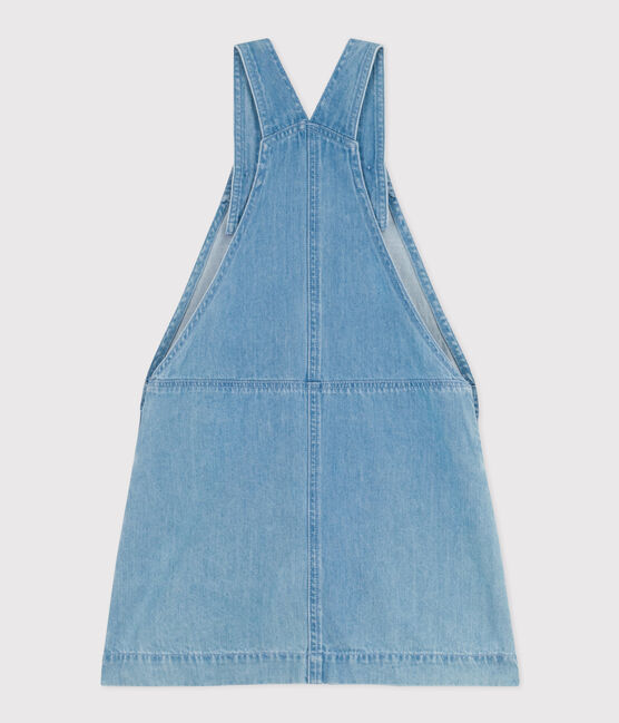 Girls' Light Denim Pinafore DENIM CLAIR blue