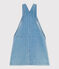 Girls' Light Denim Pinafore DENIM CLAIR blue