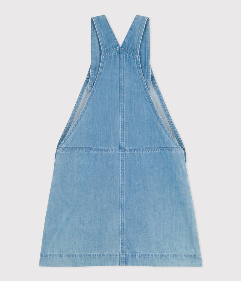 Girls' Light Denim Pinafore blue