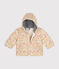 Babies' printed puffer jacket with a hood AVALANCHE white/MULTICO