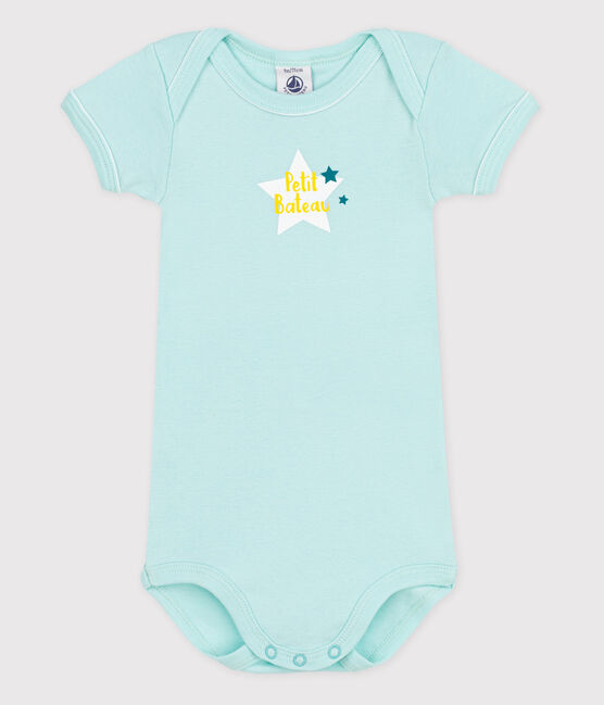 Babies' Short-Sleeved Bodysuit VERGLAS blue