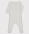 White velour star print sleepsuit MARSHMALLOW white/MULTICO white