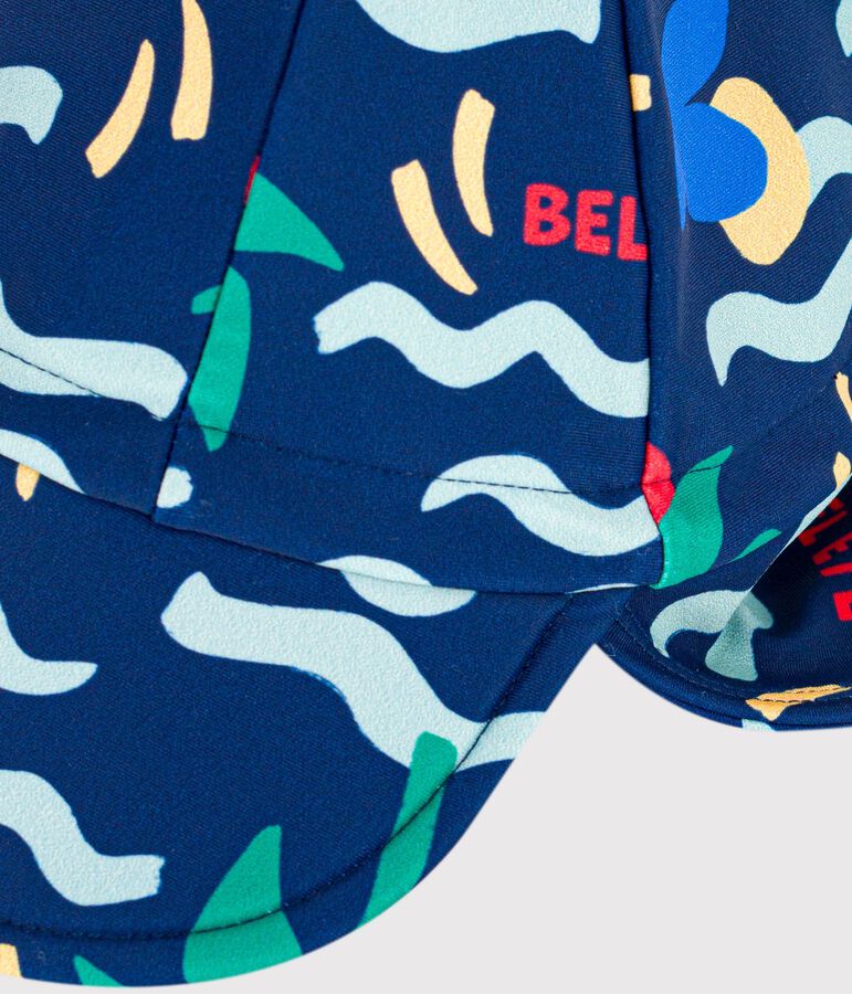 Babies' UV protection wave print cap CREPUSCULE /MULTICO