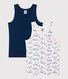 Children's Paris-print cotton tank tops - 2-pack