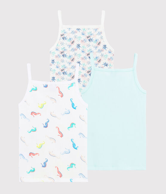 Girls' Ocean Pattern Strappy Tops - 3-Pack variante 1