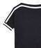 women's short sleeved tee-shirtin shiny linen SMOKING blue