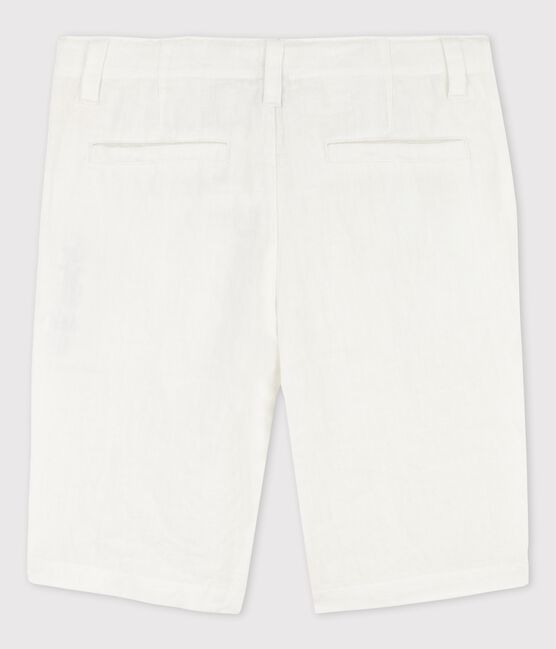 Boys' Linen Bermuda Shorts ECUME white