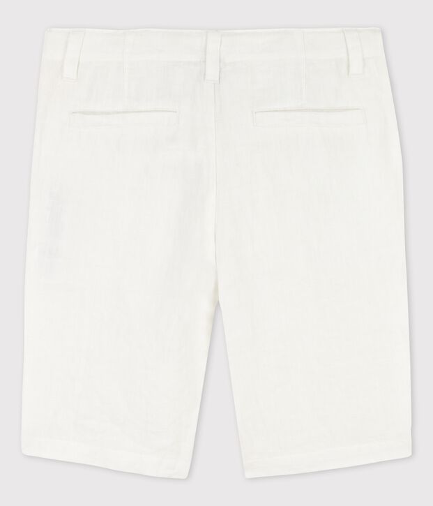 Boys' Linen Bermuda Shorts white