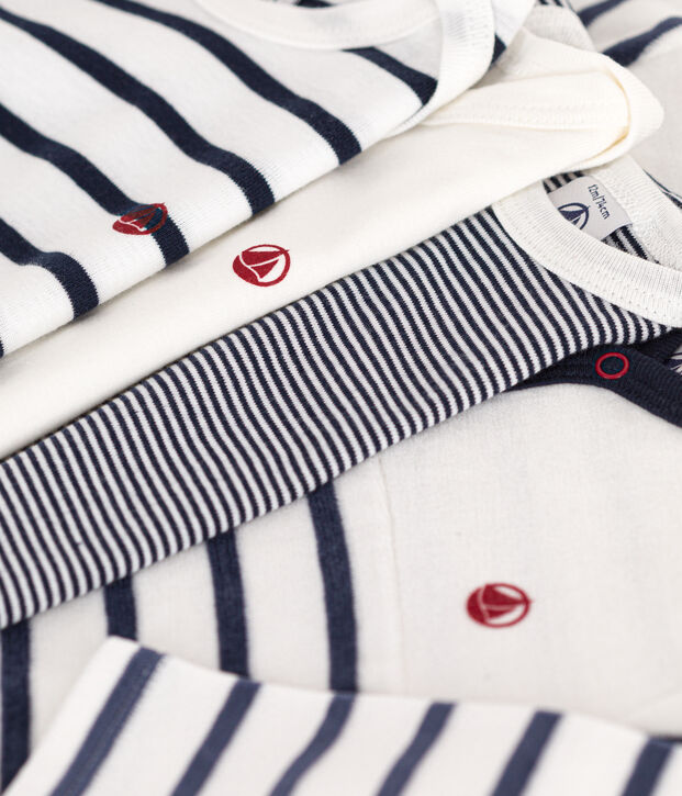 Babies' Pyjamas and 3-Pack of Stripy Bodysuits multicolor