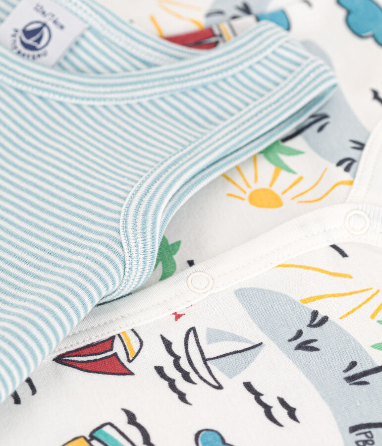 Babies' Explorer Themed Cotton Playsuits - 2-Pack multicolor