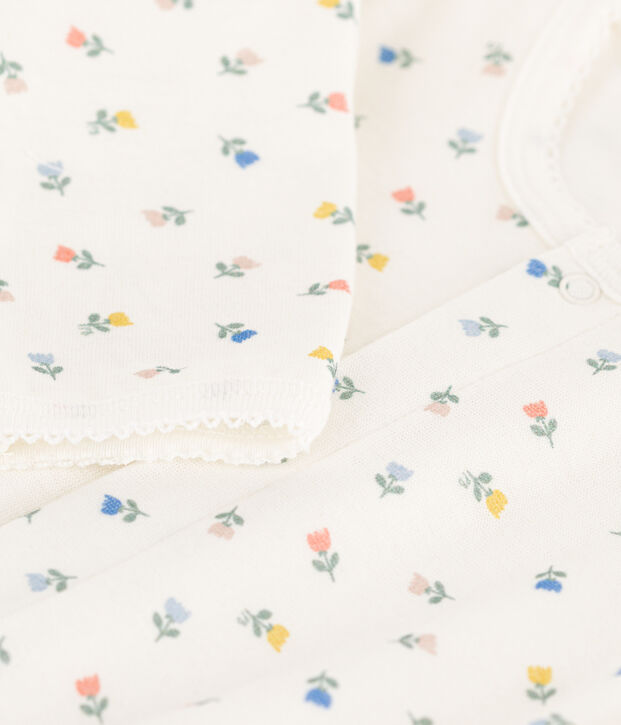 Floral Cotton Bodyjama white/multicolor