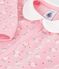 Babies' velour pyjama suit with a collar and floral print detail pink/multicolor