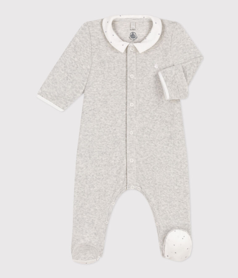 Babies' Velour Pyjamas grey
