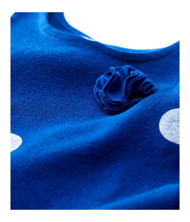 Baby Girls' Sleeveless Linen Dress blue/white