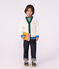 Children's plain cotton cardigan white/multicolor