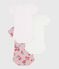 Pack of short-sleeved floral-print cotton bodies for babies variante 1