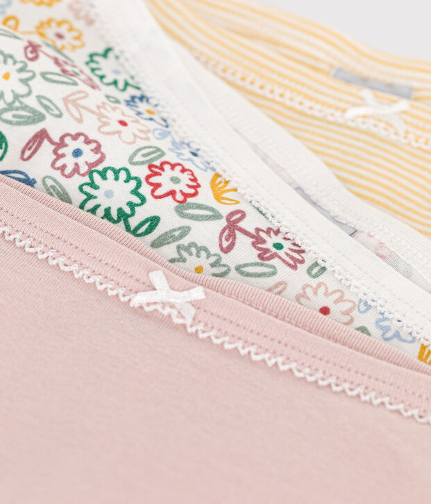 Children's high-waisted cotton knickers - 3-pack multicolor