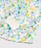 Girls' Watercolour Flowers Fleece Pyjamas MARSHMALLOW white/MULTICO white