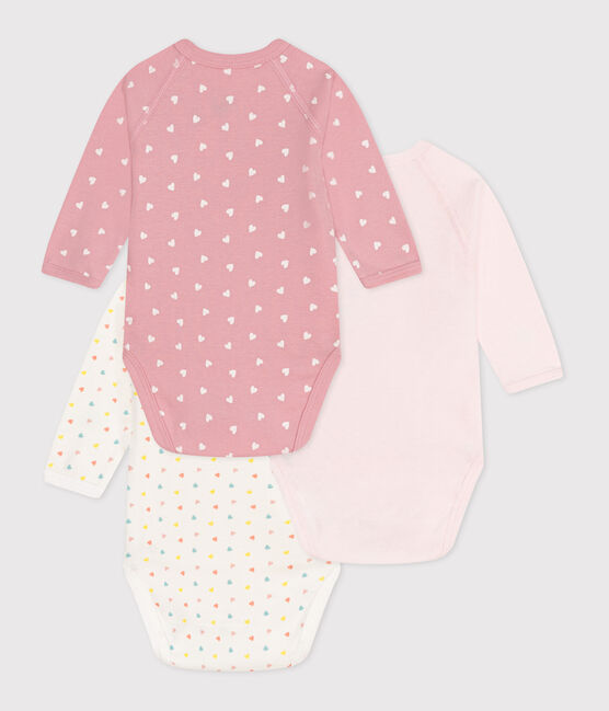 Babies' long-sleeved printed cotton wrapover bodysuits - 3-Pack variante 1