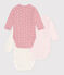 Babies' long-sleeved printed cotton wrapover bodysuits - 3-Pack variante 1
