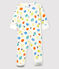 Babies' Organic Cotton Sleepsuit with Detachable Feet MARSHMALLOW white/MULTICO white
