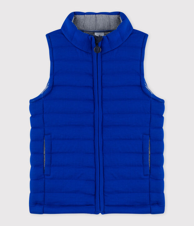 Children's Unisex Quilted Tube Knit Jacket blue