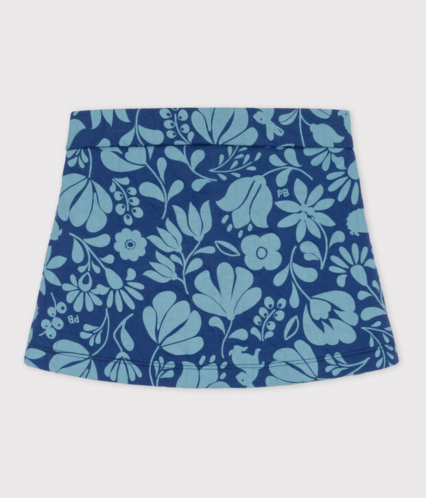 Girls' Printed Quilted Tube Knit Skirt blue/blue