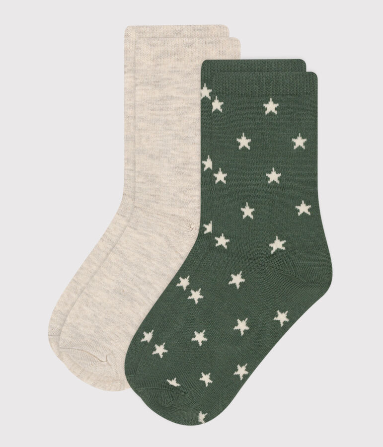 Children's Star Cotton Socks - 2-Pack multicolor