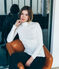 women's light cotton polo neck MARSHMALLOW white