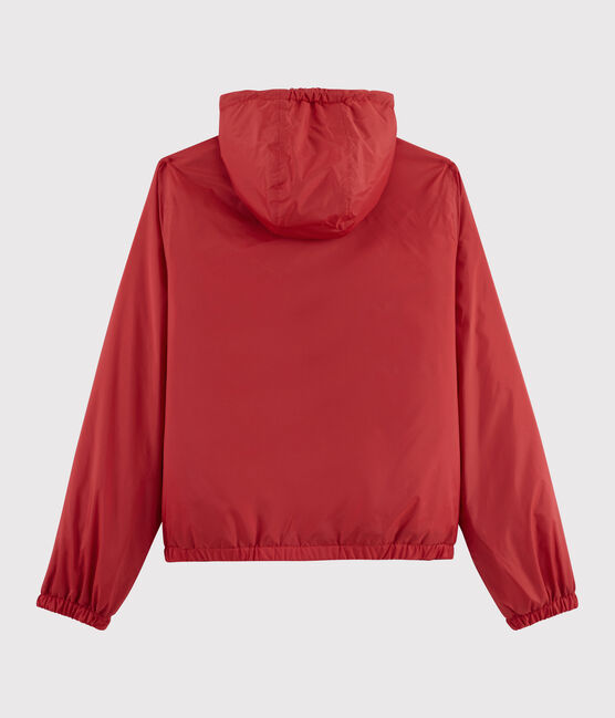 Women's warm windbreaker made from recycled materials TERKUIT red