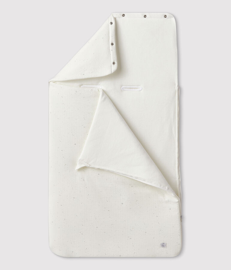 Babies' White Organic Cotton Tube Knit Baby Nest MARSHMALLOW white