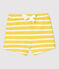Babies' Thick Jersey Shorts ORGE yellow/MARSHMALLOW white